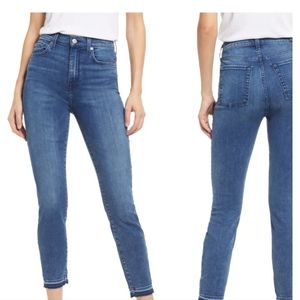 7 For All Mankind the High Waist Ankle Skinny with Released Hem